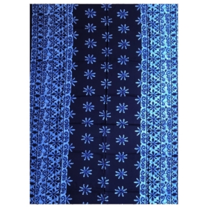Lunghi Batic-Flower-blau