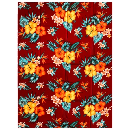 Lunghi-Sarong-Tropical-Flower-Orange-Rot